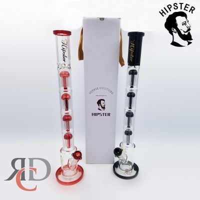 WATER PIPE HIPSTER 4 LEAVEL OF 6 ARM PERC WITH STRAIGHT TUBE IN CARRYING BOX WP5514